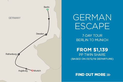 German Escape, 7 days from $1,139 pp twin share